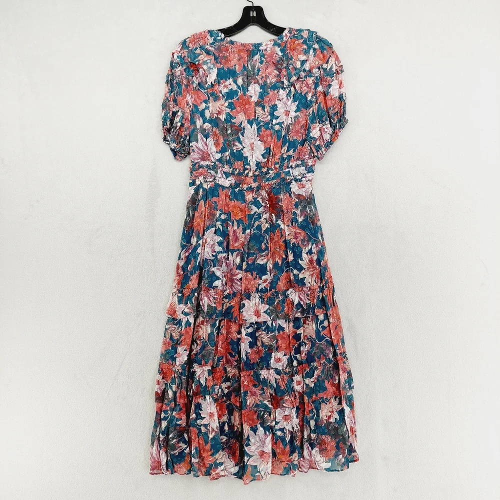 NEW Sachin & Babi Veronica Viscose Floral Midi Dress Z59 - Picture 6 of 9